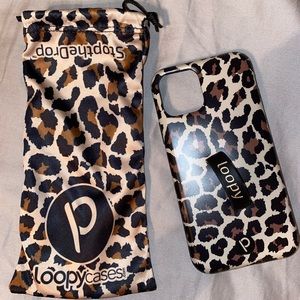 Leopard Loopy Case NEVER used. For IPhone Pro.